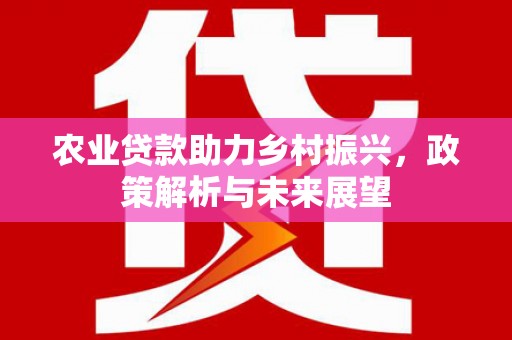 平潭农业贷款助力乡村振兴，政策解析与未来展望