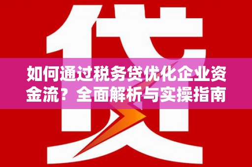 平潭如何通过税务贷优化企业资金流？全面解析与实操指南
