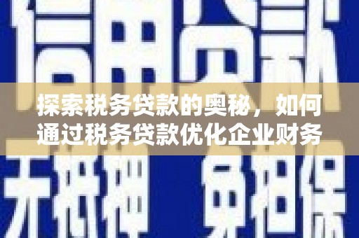 平潭探索税务贷款的奥秘，如何通过税务贷款优化企业财务