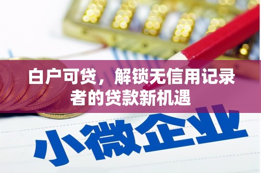平潭白户可贷，解锁无信用记录者的贷款新机遇