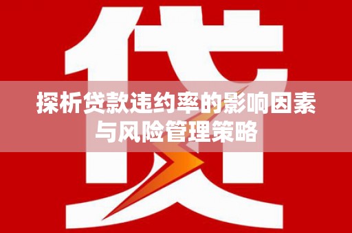 平潭探析贷款违约率的影响因素与风险管理策略