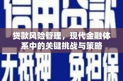平潭贷款风险管理，现代金融体系中的关键挑战与策略