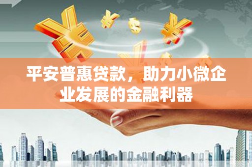 平潭平安普惠贷款，助力小微企业发展的金融利器