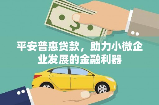 平潭平安普惠贷款，助力小微企业发展的金融利器
