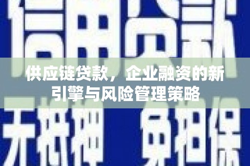 平潭供应链贷款，企业融资的新引擎与风险管理策略