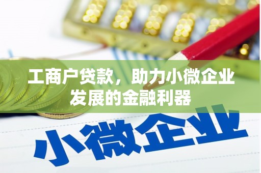 平潭工商户贷款，助力小微企业发展的金融利器
