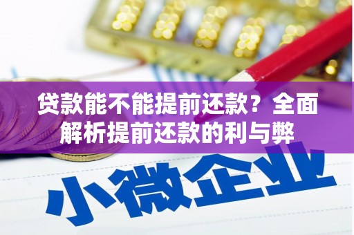 平潭贷款能不能提前还款？全面解析提前还款的利与弊