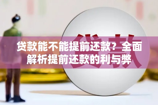 平潭贷款能不能提前还款？全面解析提前还款的利与弊