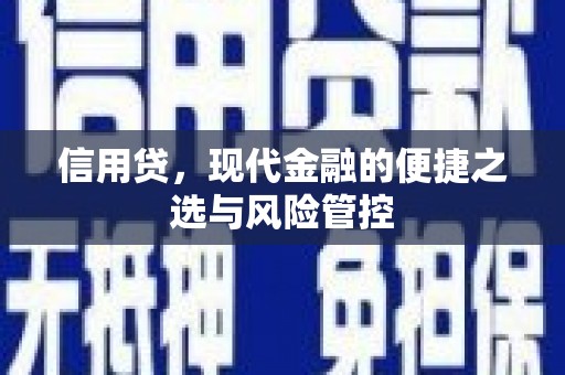 平潭信用贷，现代金融的便捷之选与风险管控