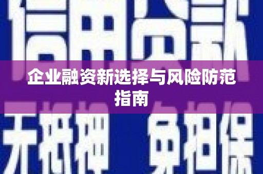 平潭企业融资新选择与风险防范指南
