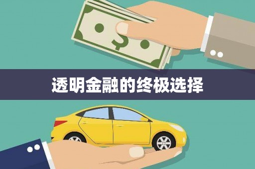 平潭透明金融的终极选择
